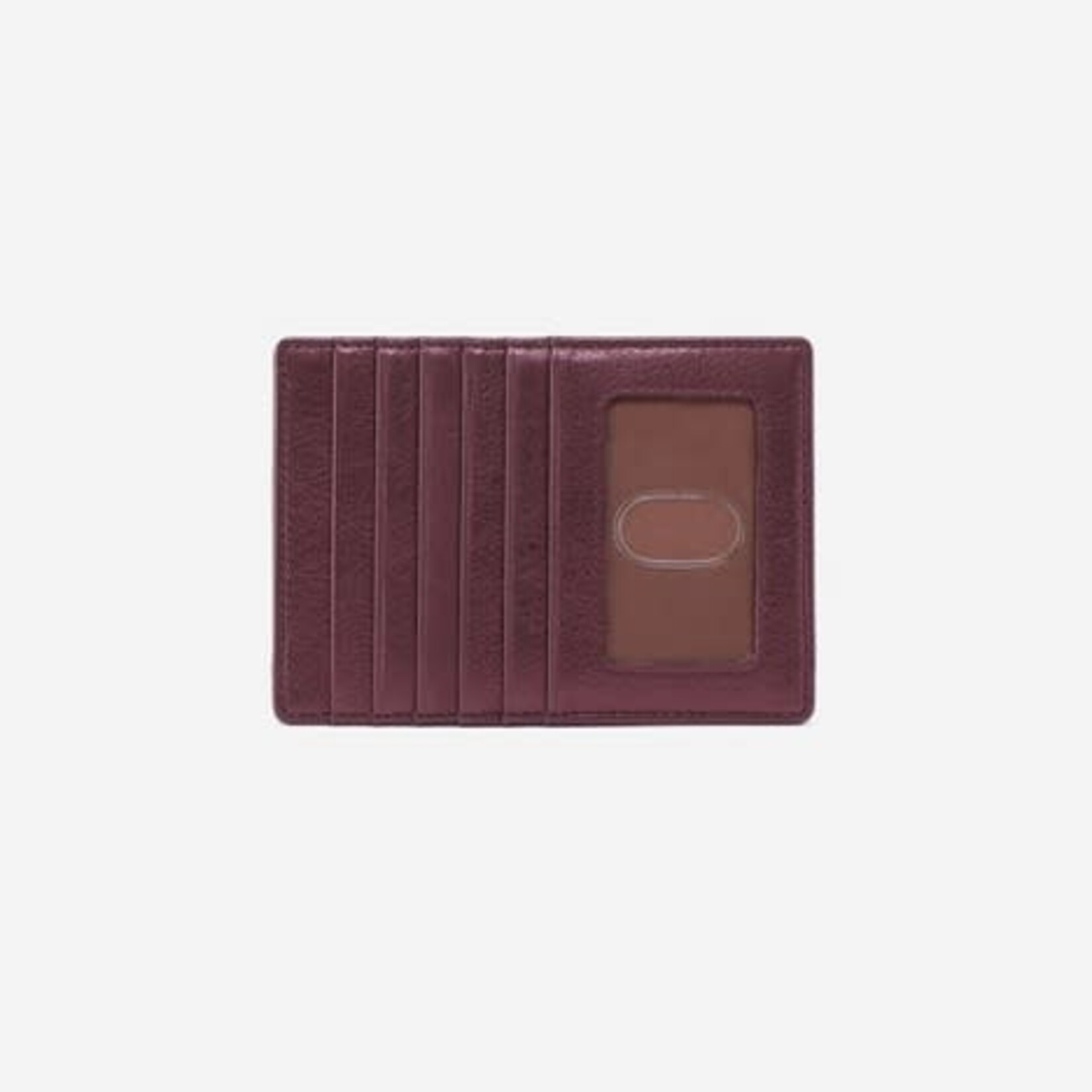 HOBO Euro Slide Polished Leather Card Holder in Frosted Plum