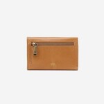 HOBO Jill Trifold Polished Leather Wallet in Natural