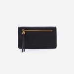 HOBO Lumen Pebbled Leather Continental Wallet in Black