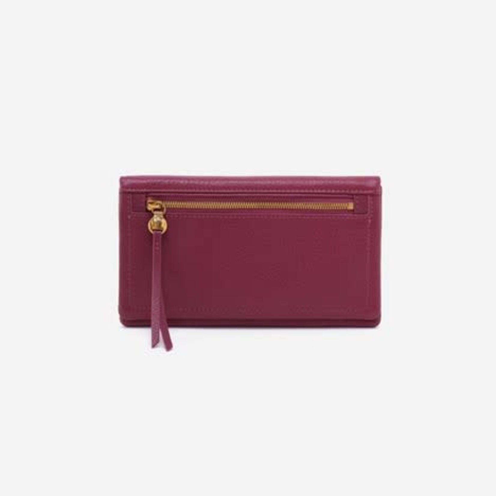 HOBO Lumen Pebbled Leather Continental Wallet in Winter Berry
