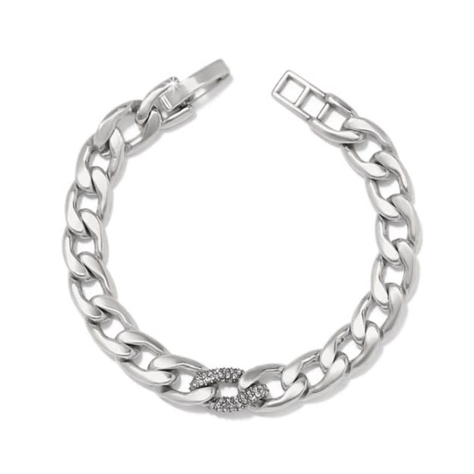 Brighton Cleo Pave Link Bracelet Silver