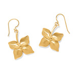 Brighton Everbloom Flower French Wire Earrings Gold