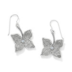 Brighton Everbloom Flower French Wire Earrings Silver