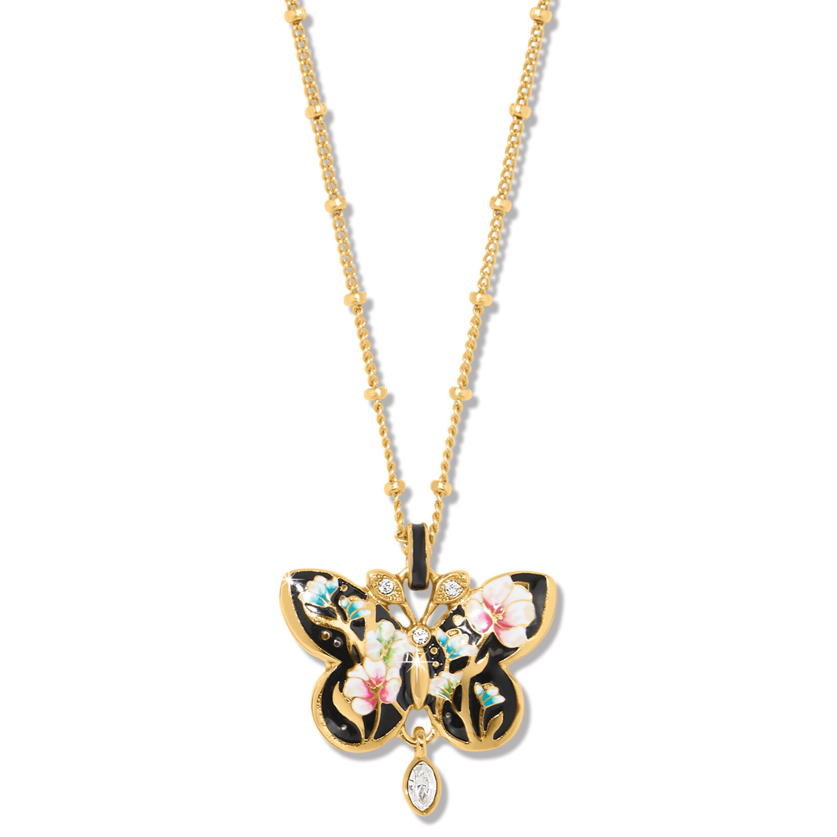 Brighton Botanique Butterfly Gold Pendant Necklace