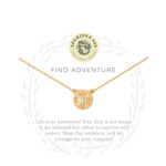 Spartina Sea La Vie Necklace 18" Adventure/Compass Gold