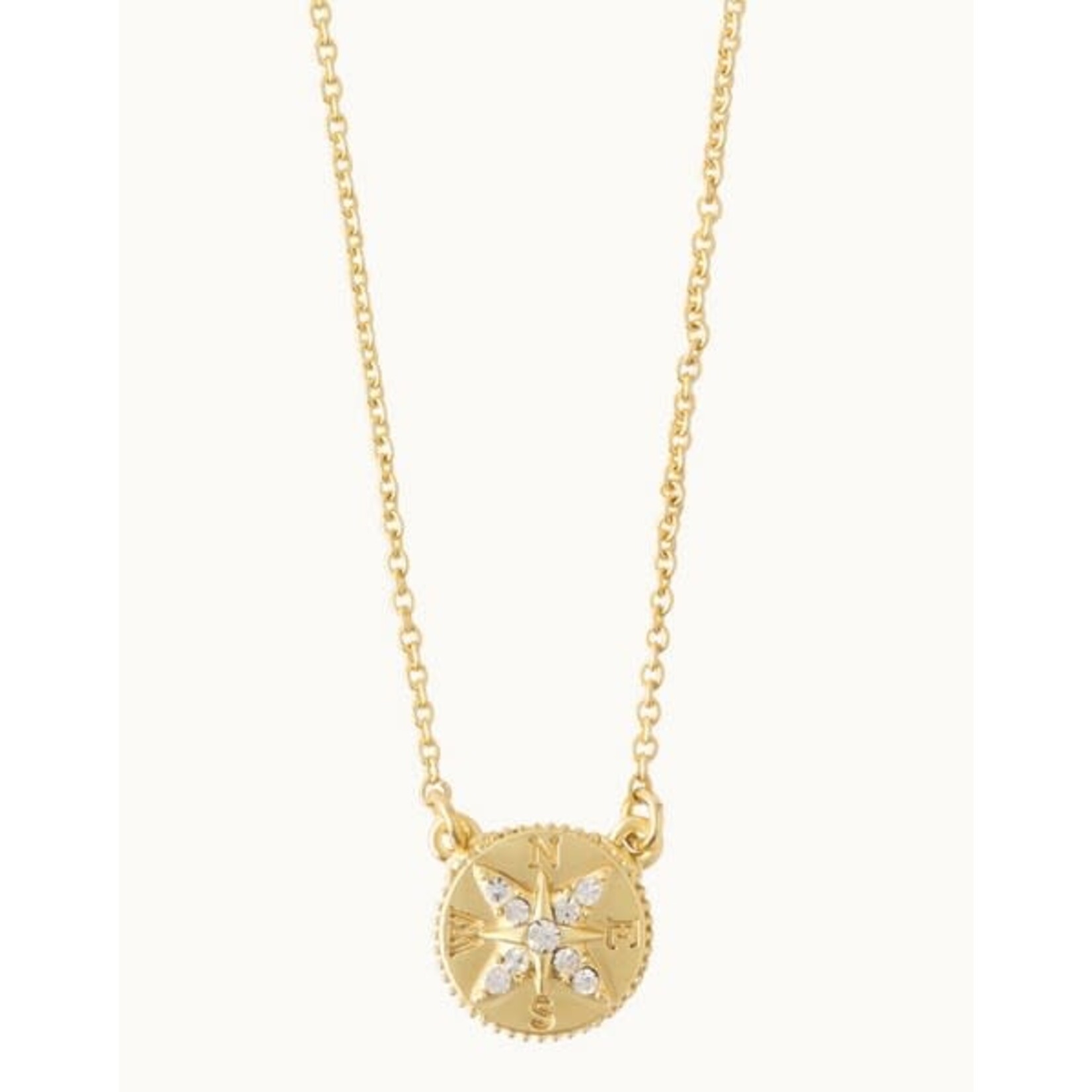 Spartina Sea La Vie Necklace 18" Adventure/Compass Gold