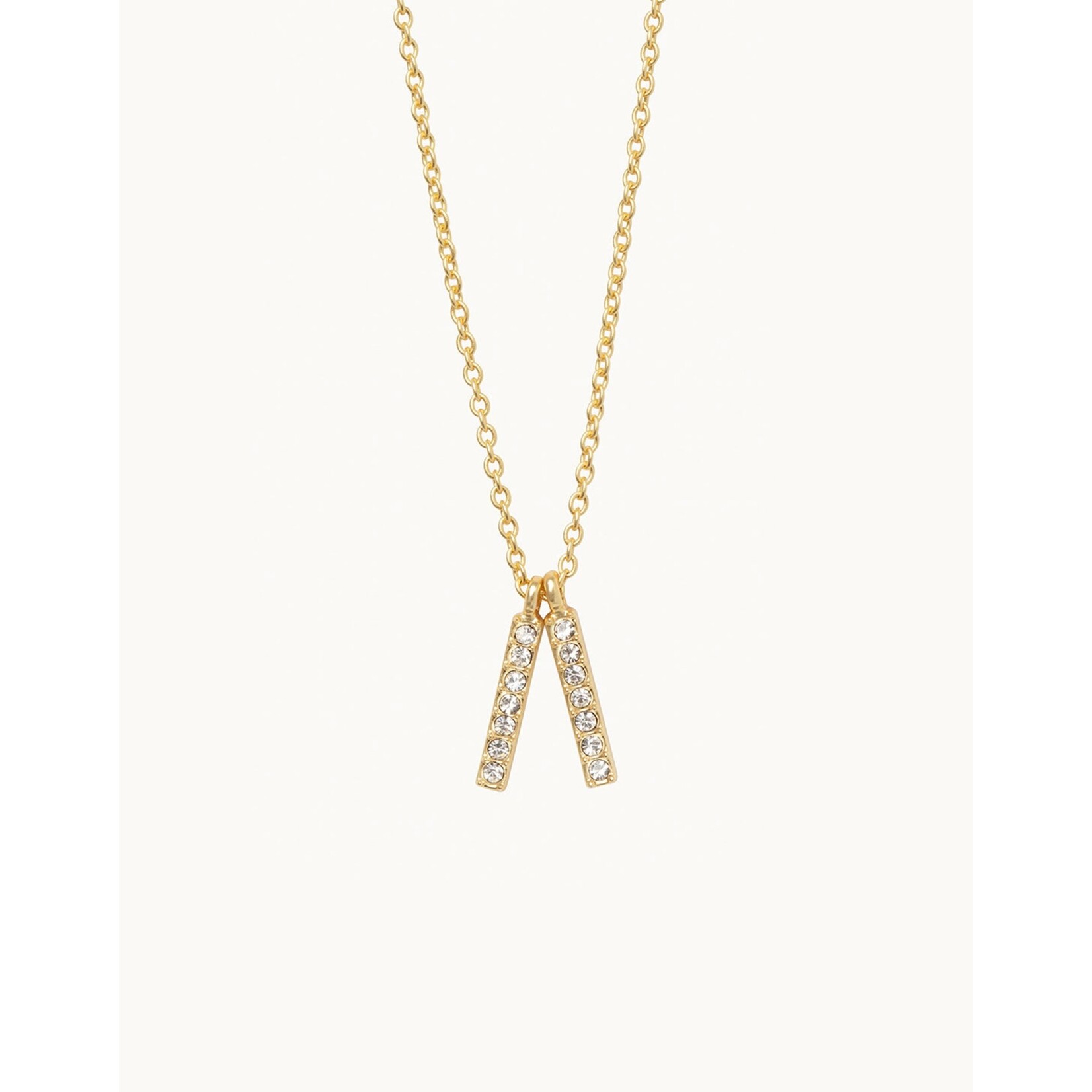 Spartina SLV Necklace 18" Lean On Me/Double Bars