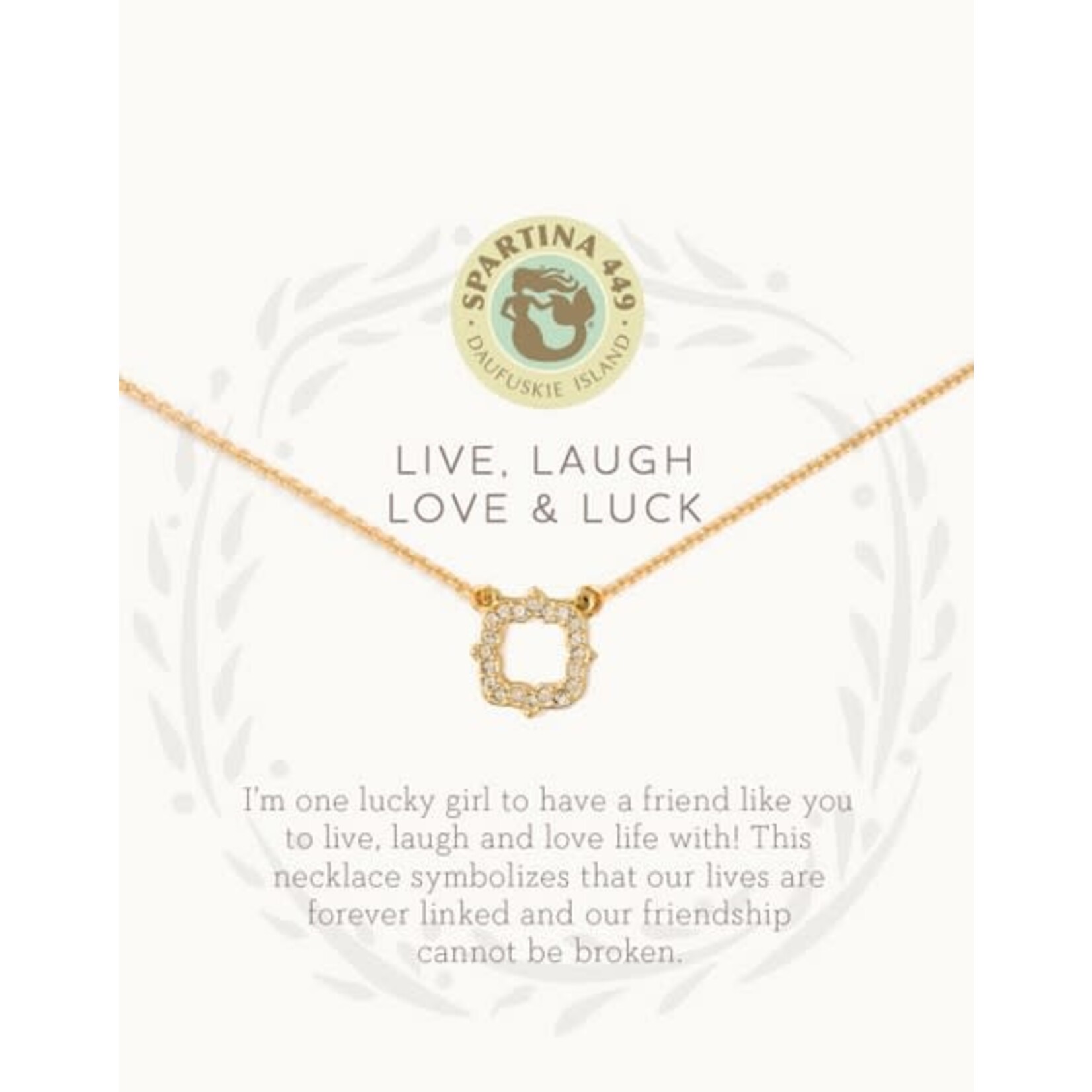 Spartina Sea La Vie Necklace 18" Luck/Quatrefoil Gold