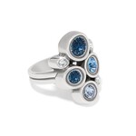 Brighton Constella Cluster Blue Ring Sz 7