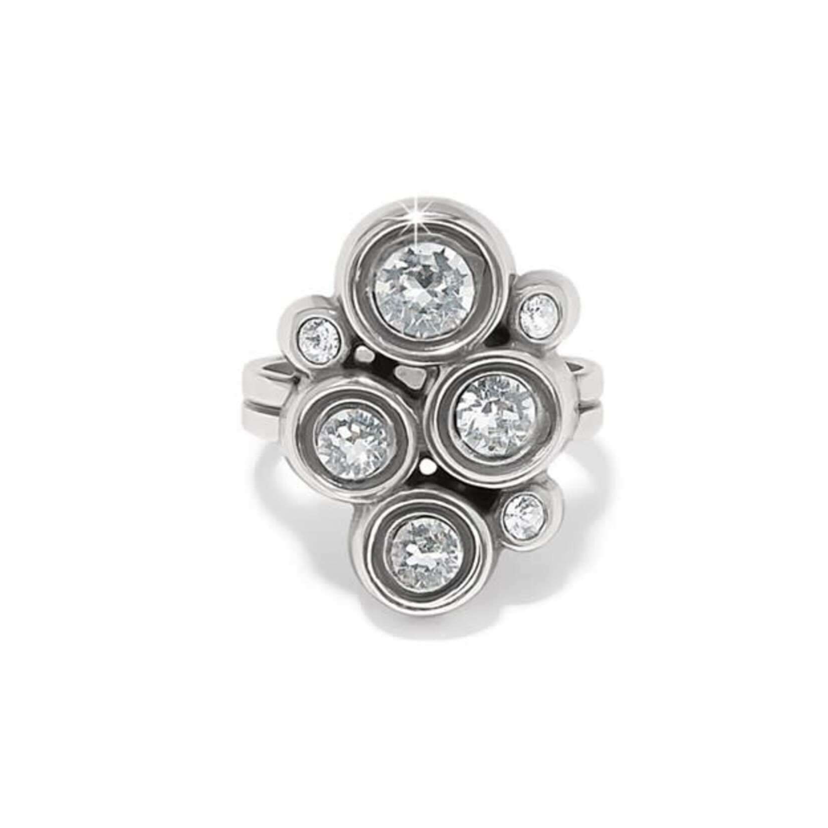 Brighton Constella Cluster Crystal Ring Sz 6