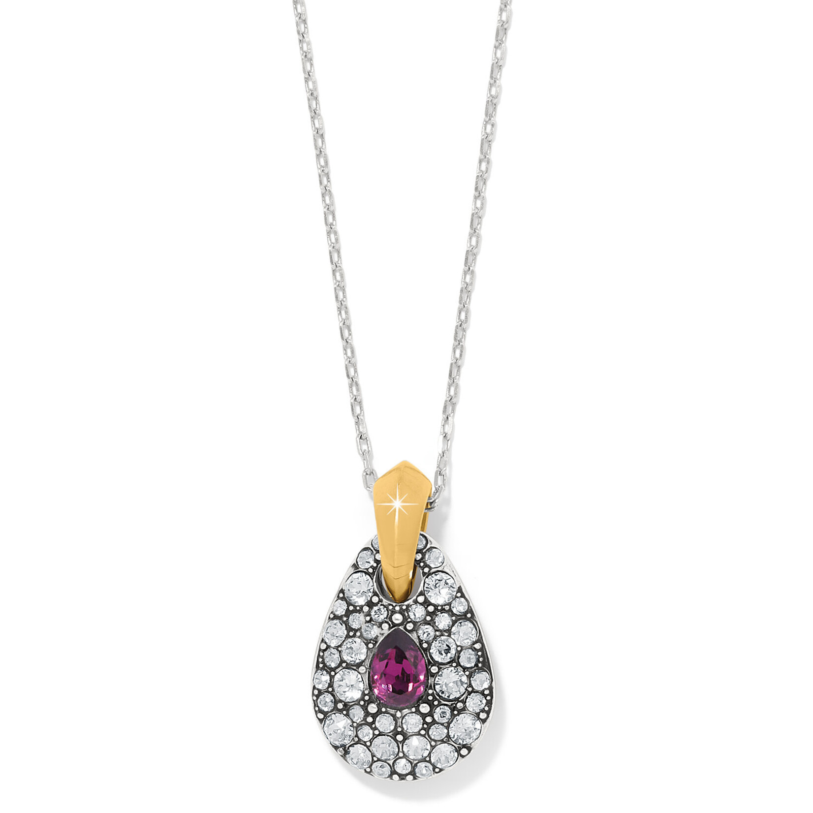 Brighton Mystery Of Love Two Tone Necklace Amethyst