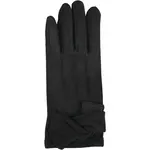 Jeanne Simmons Faux Suede Texting Gloves w/ Twist Trim - Black