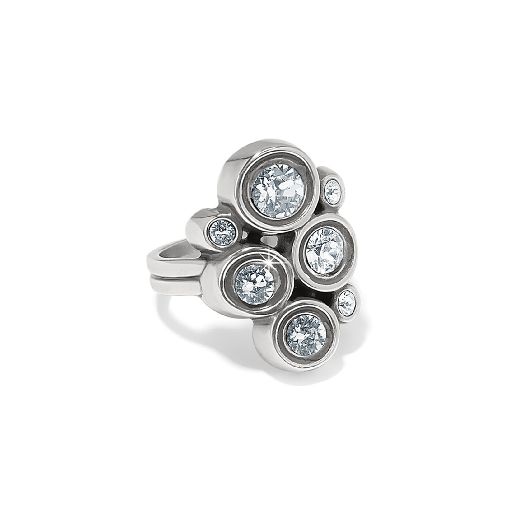 Brighton Constella Cluster Crystal Ring Sz 9