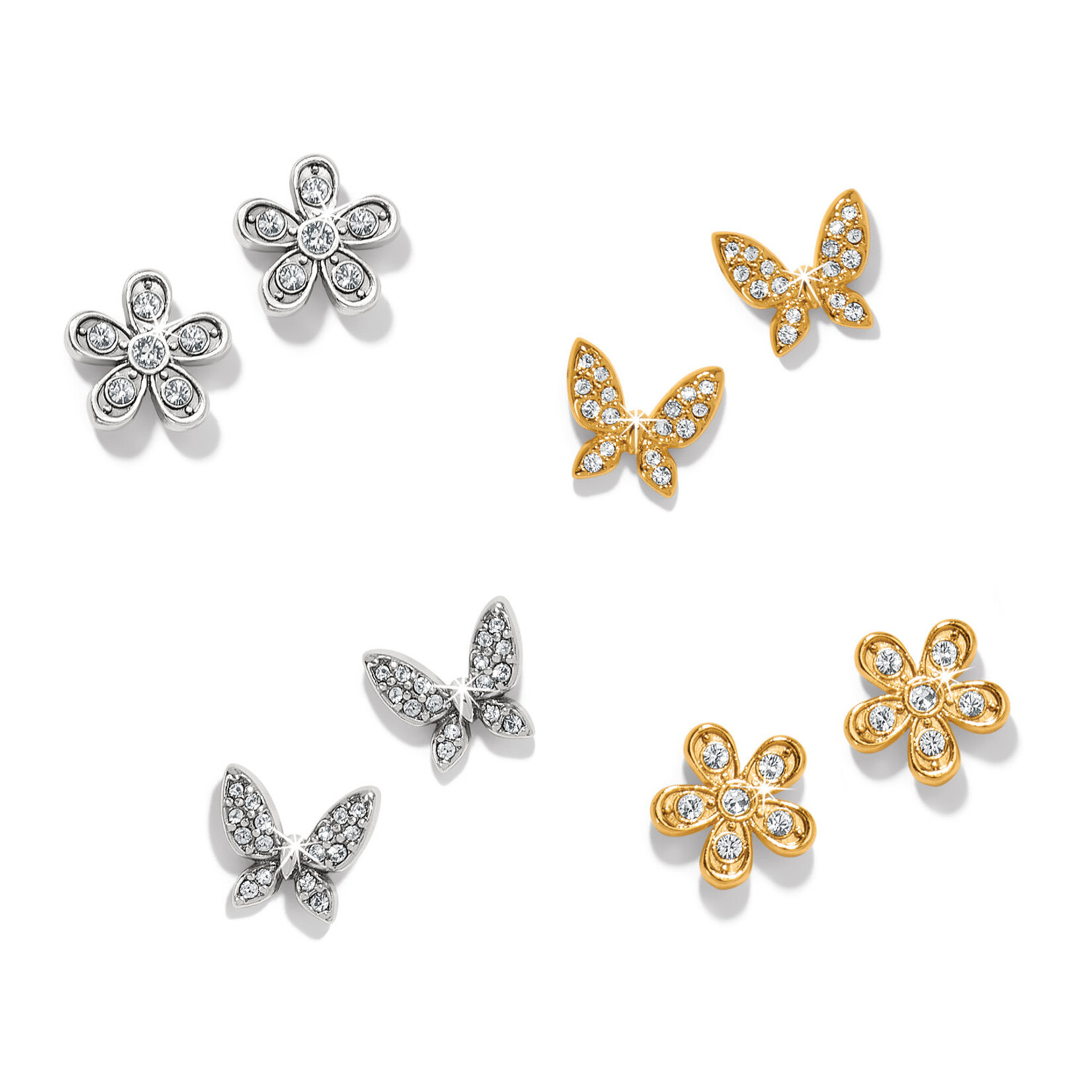 Brighton Enchanting Butterfly Post Earrings Silver