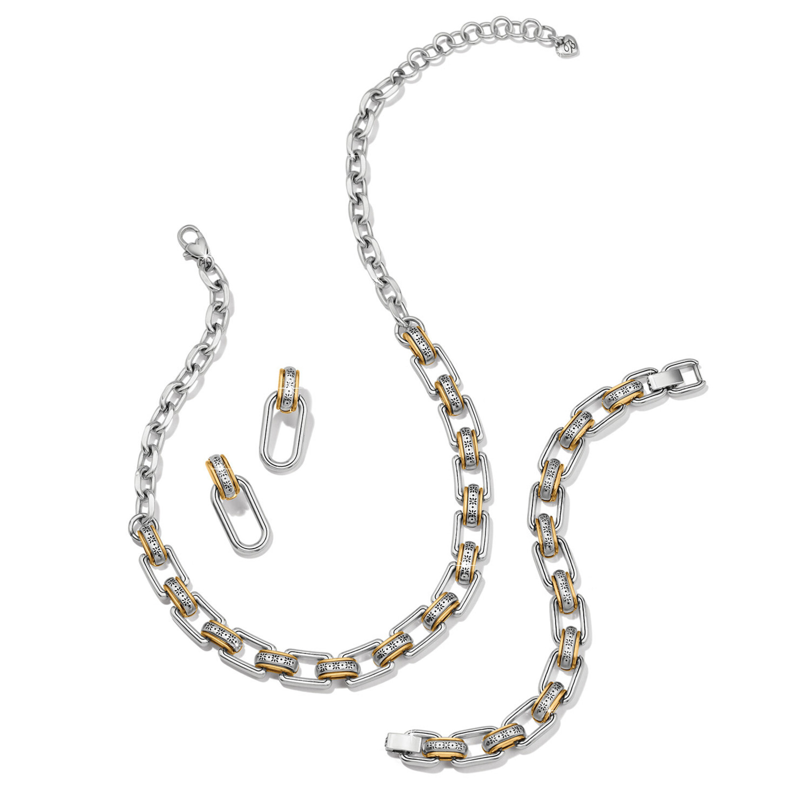 Brighton Mosaic Two Tone Links Necklace