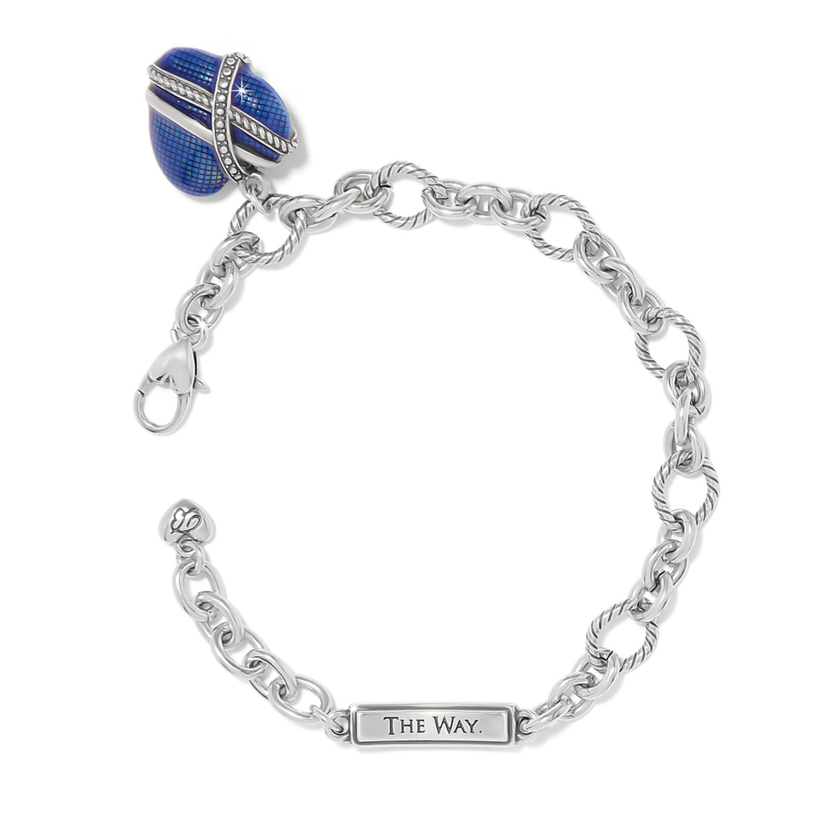 Brighton One Heart Link Blue Bracelet