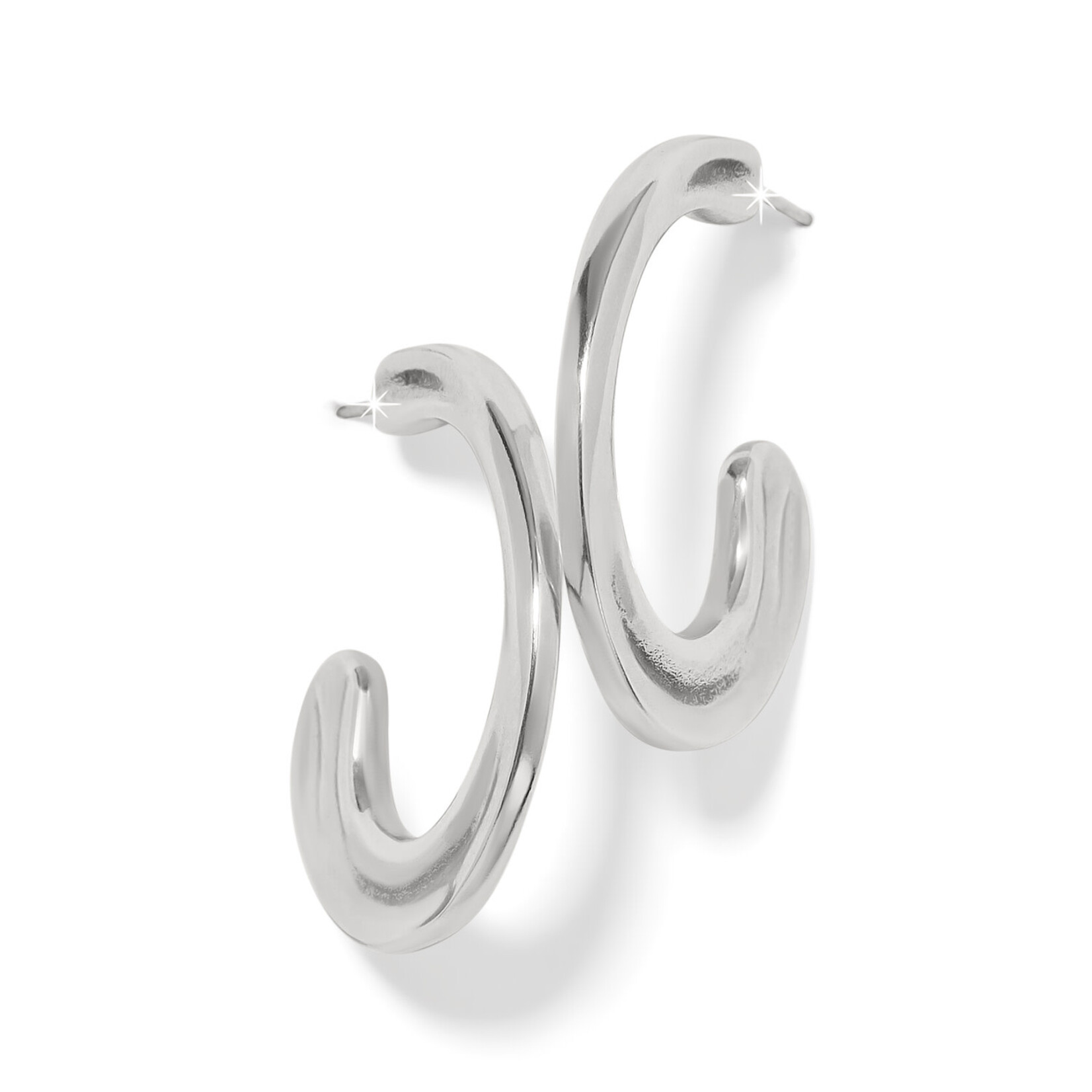 Brighton Cascade Silver Hoop Earrings