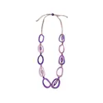 Organic Tagua Jewelry Emily Tagua Discs Necklace in Purple/Lavender