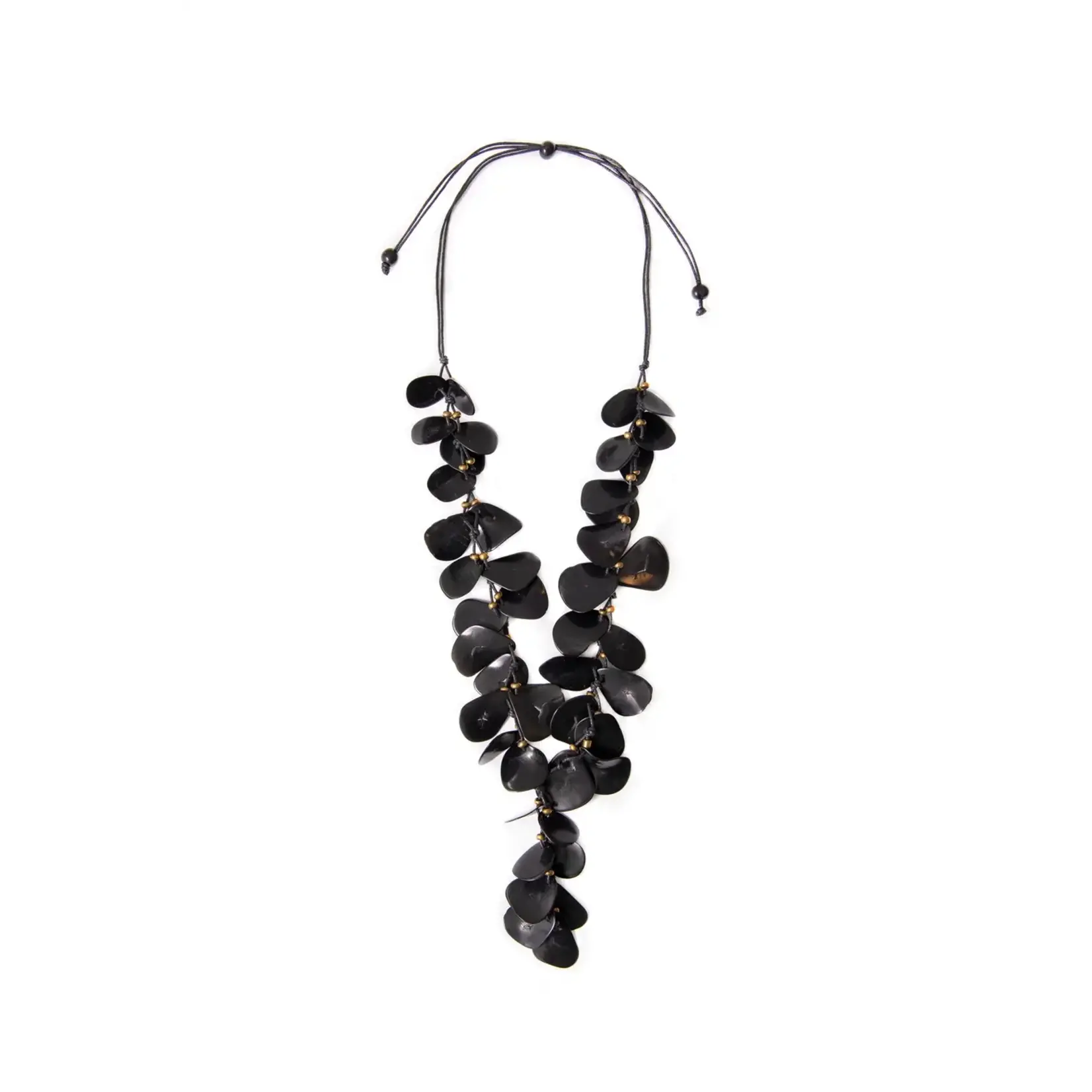 Organic Tagua Jewelry Sienna Tagua Necklace in Onyx Black