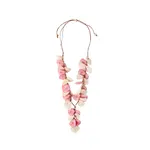 Organic Tagua Jewelry Sienna Tagua Necklace in Pink/Ivory