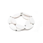 Sea Lily Oval White Two Strand Mop Bracelet