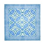 Arnette Medallion Print Square Scarf in Blue