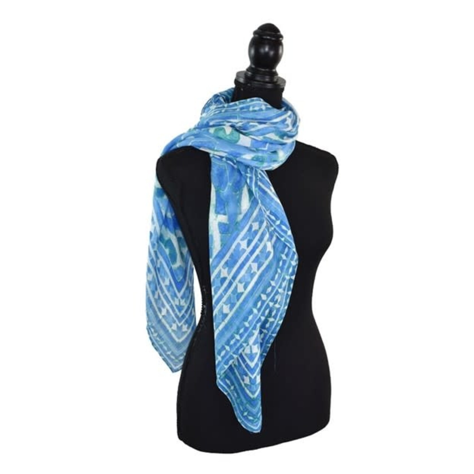 Arnette Medallion Print Square Scarf in Blue