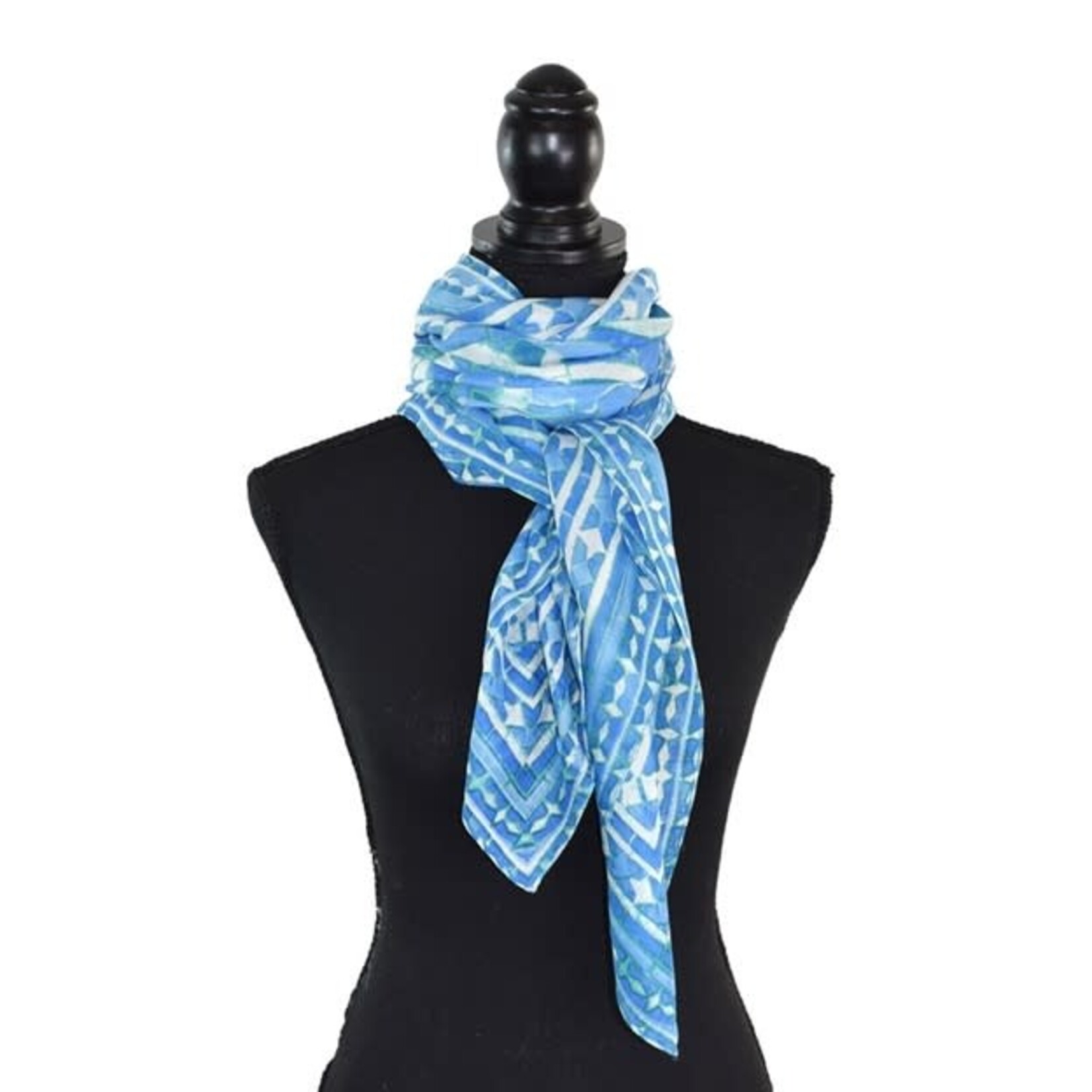 Arnette Medallion Print Square Scarf in Blue