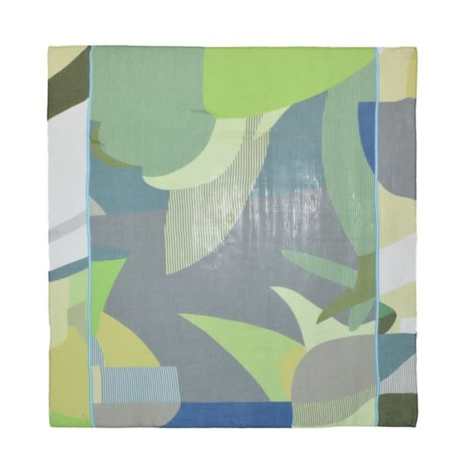 Effie Mixed Geo Square Scarf in Green