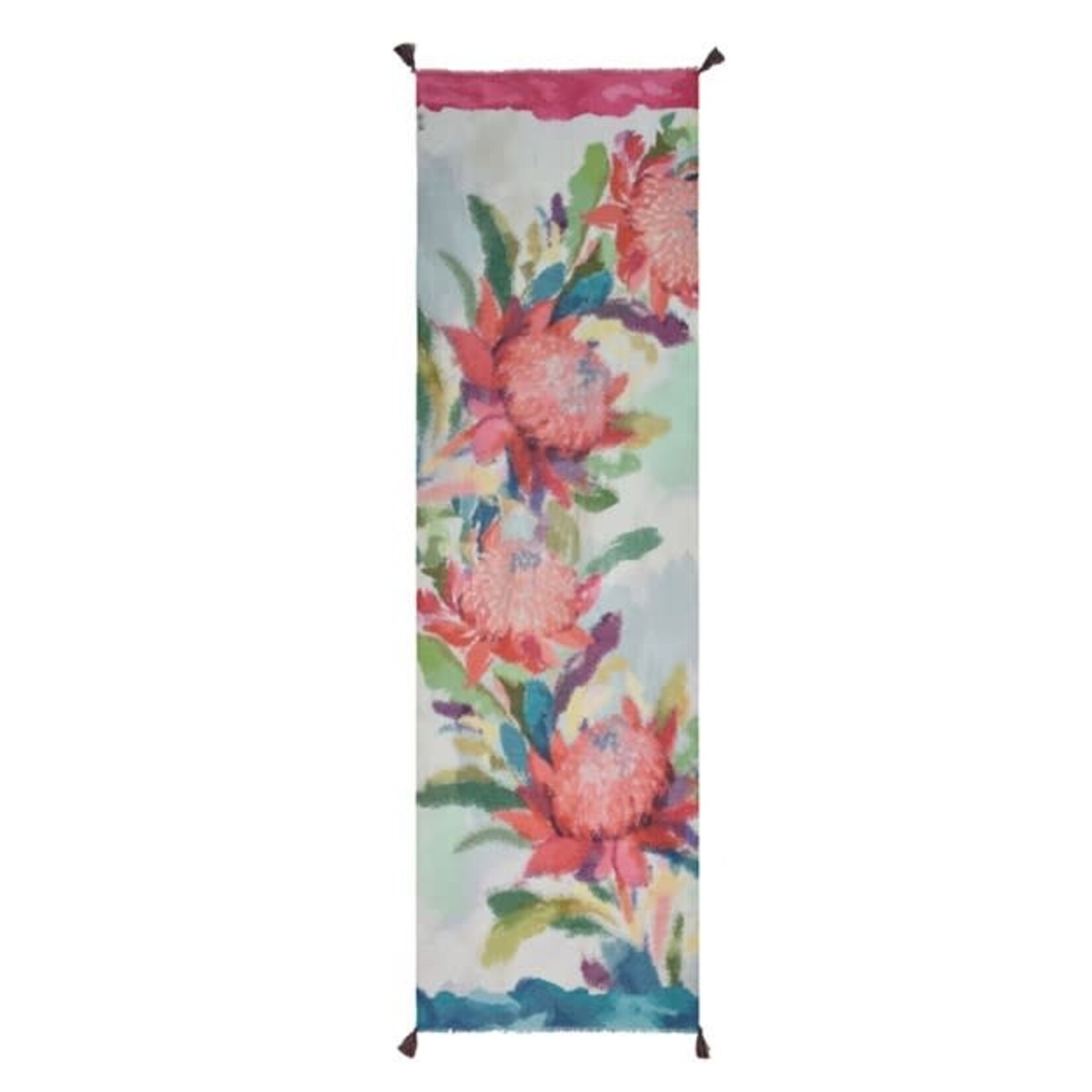 Fernhill Narrow Painterly Floral Scarf