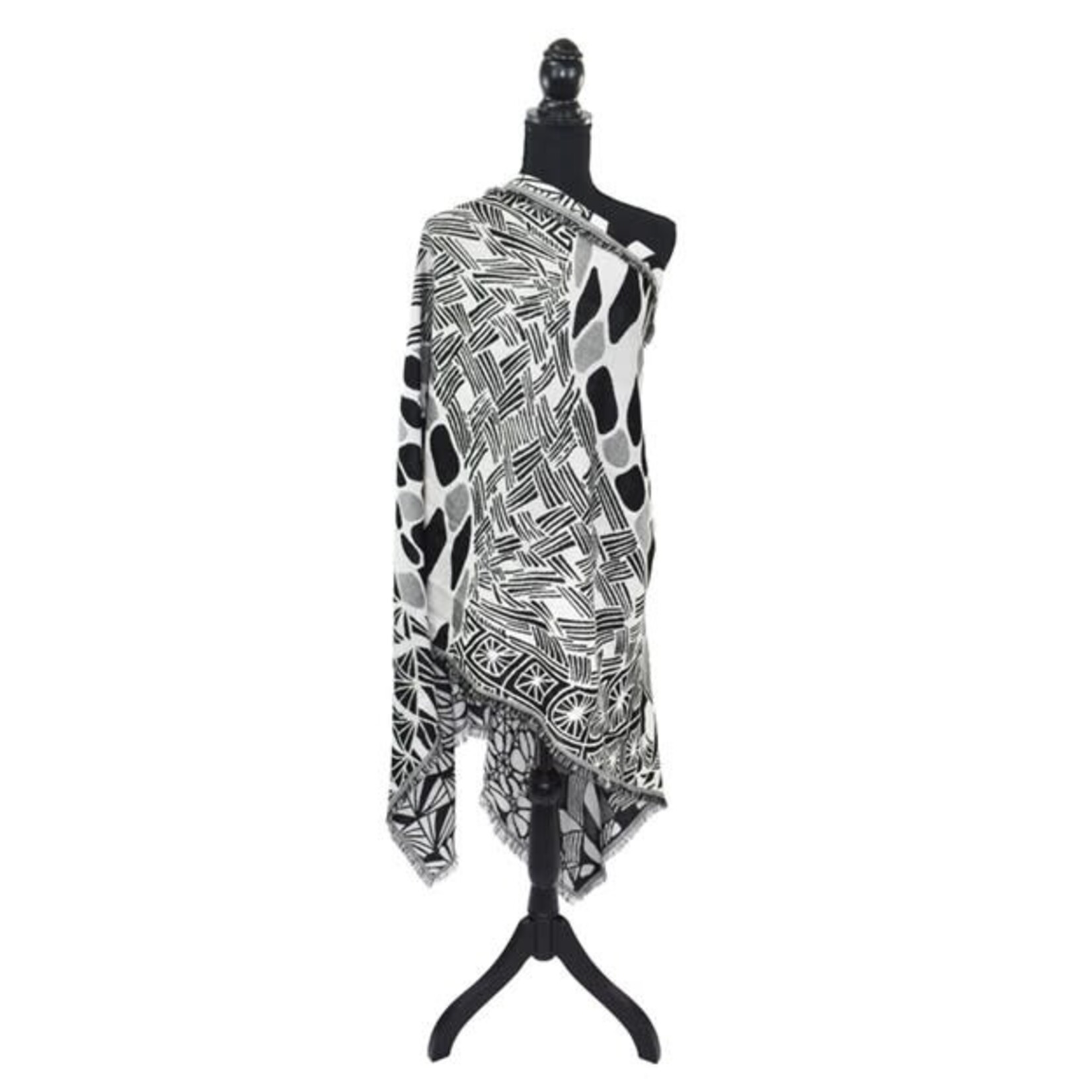 Heston Geo Woven Modal/Wool Scarf