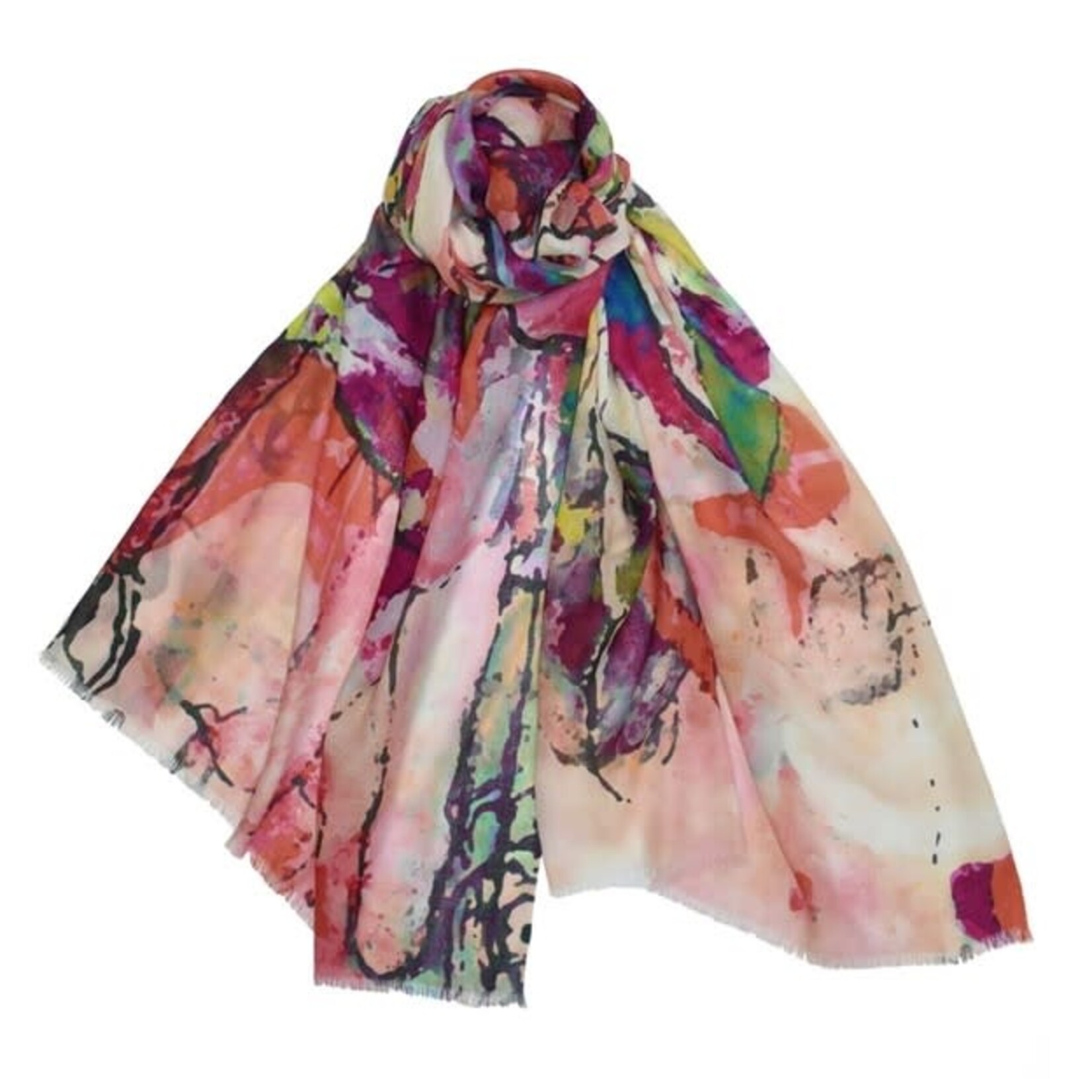 Miranda Abstract Portrait Scarf