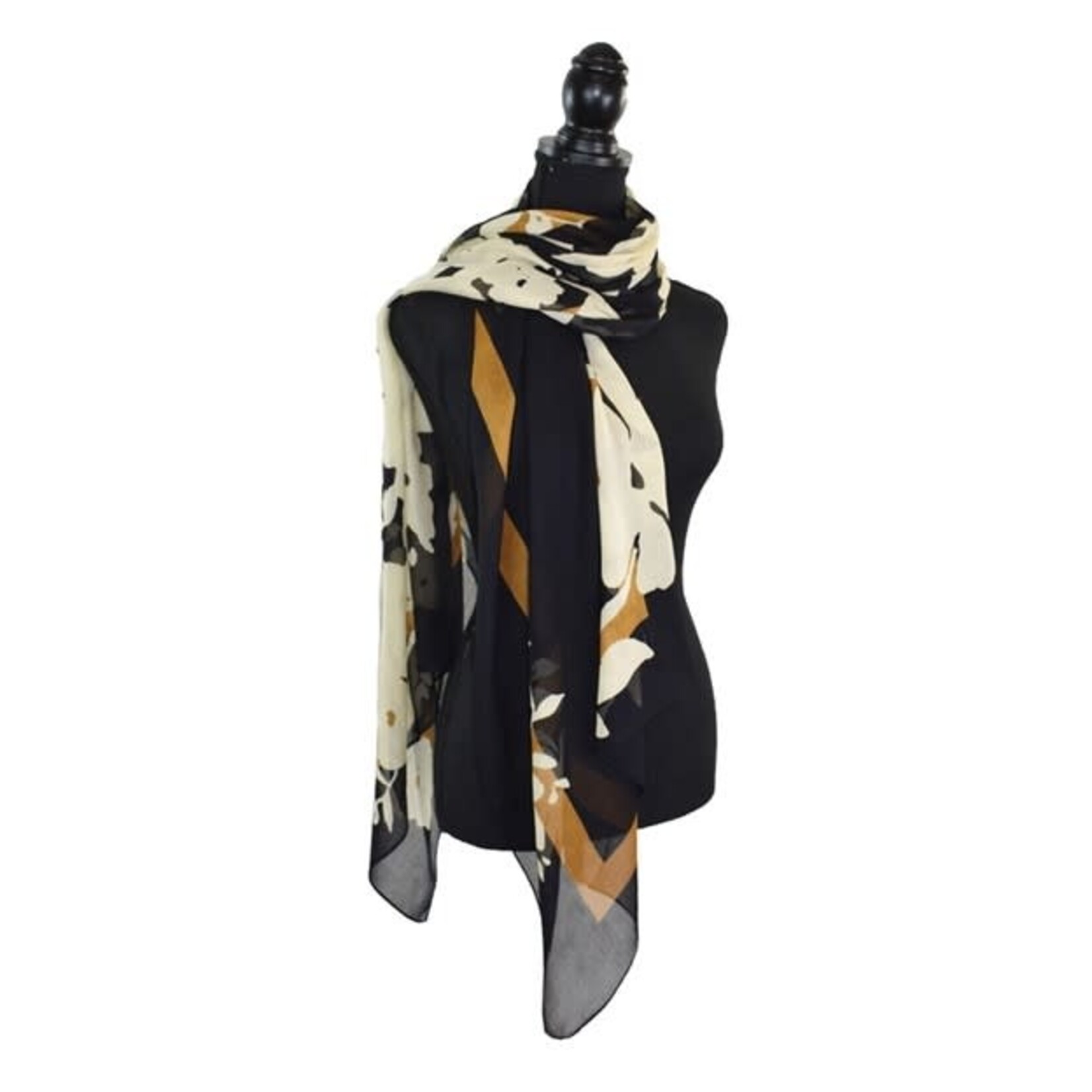 Sigorney Graphic Floral Scarf
