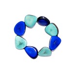 Organic Tagua Jewelry Alma Tagua Bracelet in Royal Blue/Turquoise