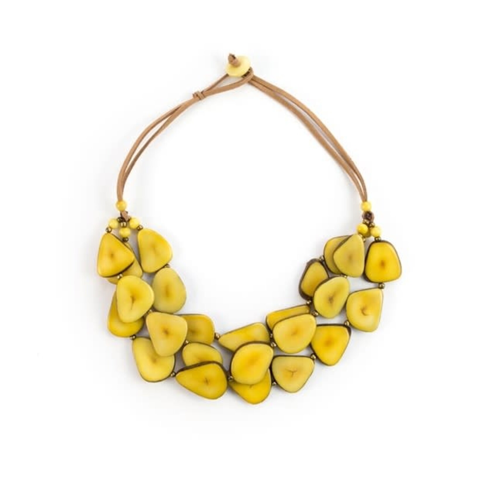 Organic Tagua Jewelry Alma Tagua Necklace in Yellow
