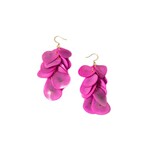 Organic Tagua Jewelry Bailey Tagua Earrings in Fuchsia