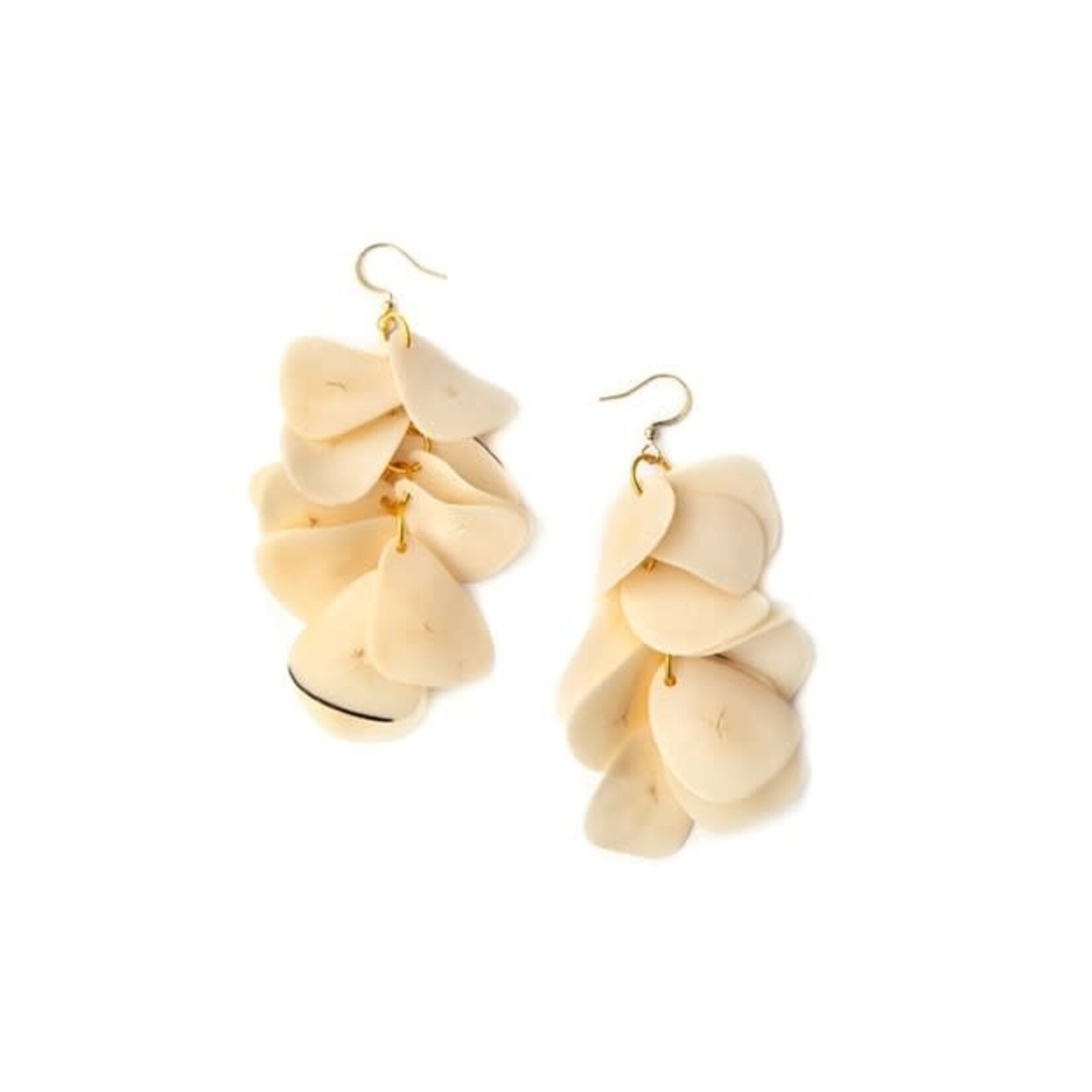 Organic Tagua Jewelry Bailey Tagua Earrings in Ivory