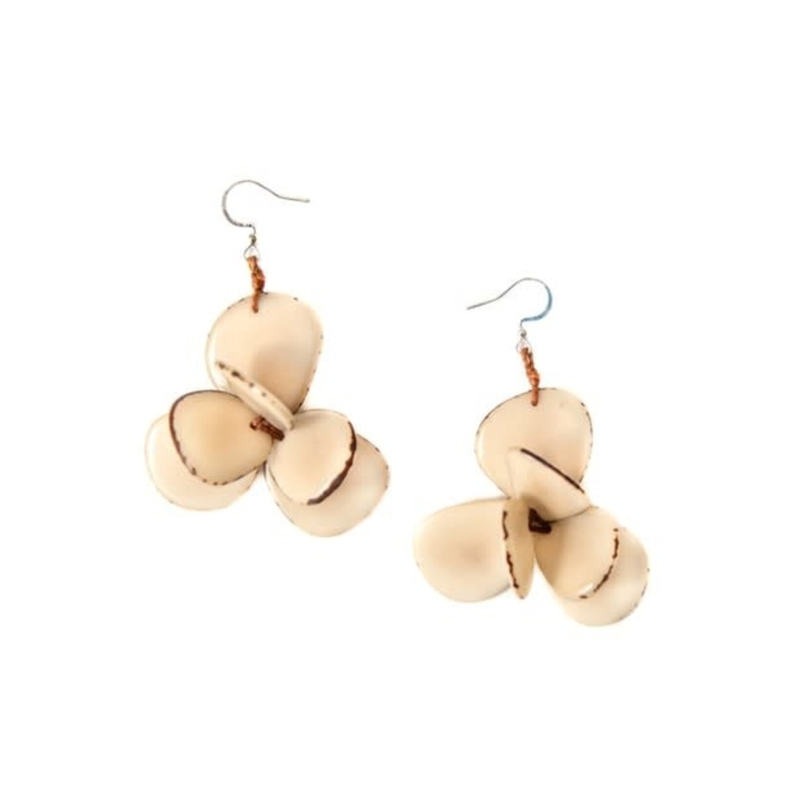 Organic Tagua Jewelry Florence Tagua Earrings in Ivory