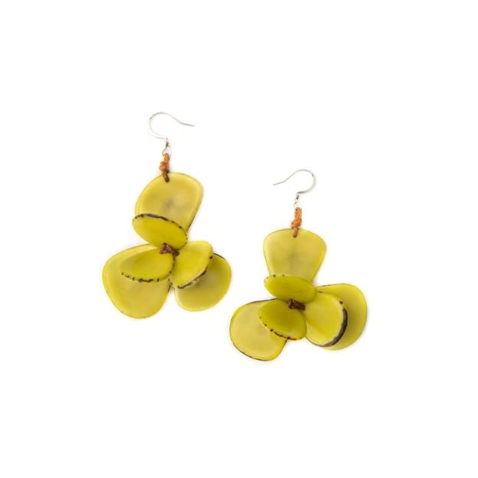 Organic Tagua Jewelry Florence Tagua Earrings in Lime