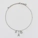 Eiffel Tower Charm Necklace in Silver/Crystal
