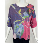 Nally & Millie Printed Art Floral OS Top
