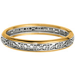 Brighton Intrigue Narrow Hinged Bangle Silver-Gold