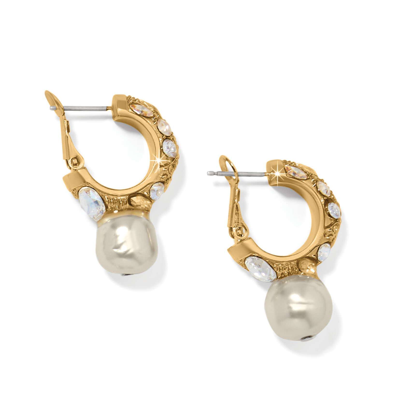 Brighton Trust Your Journey Pearl Hoop Earrings