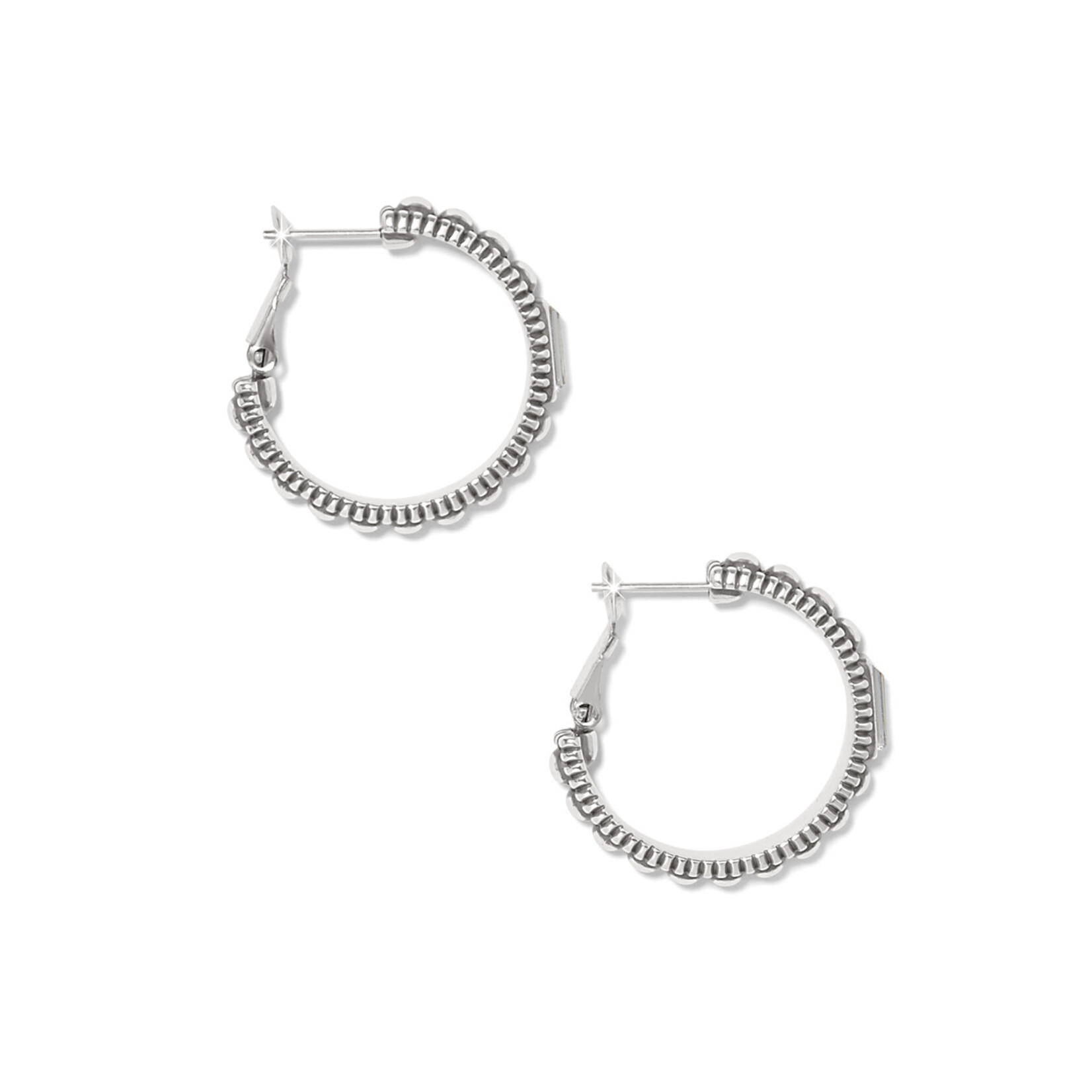 Brighton Pretty Tough Gem Crystal Hoop Earrings
