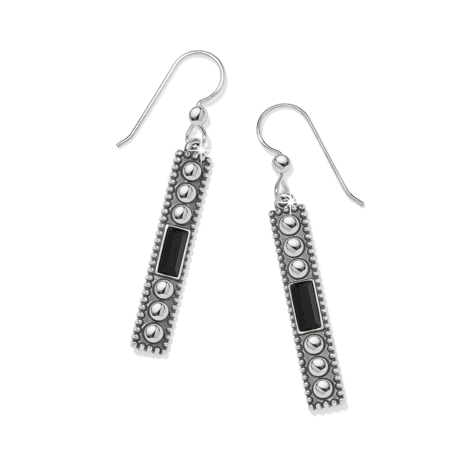 Brighton Pretty Tough Gem Black French Wire Earrings