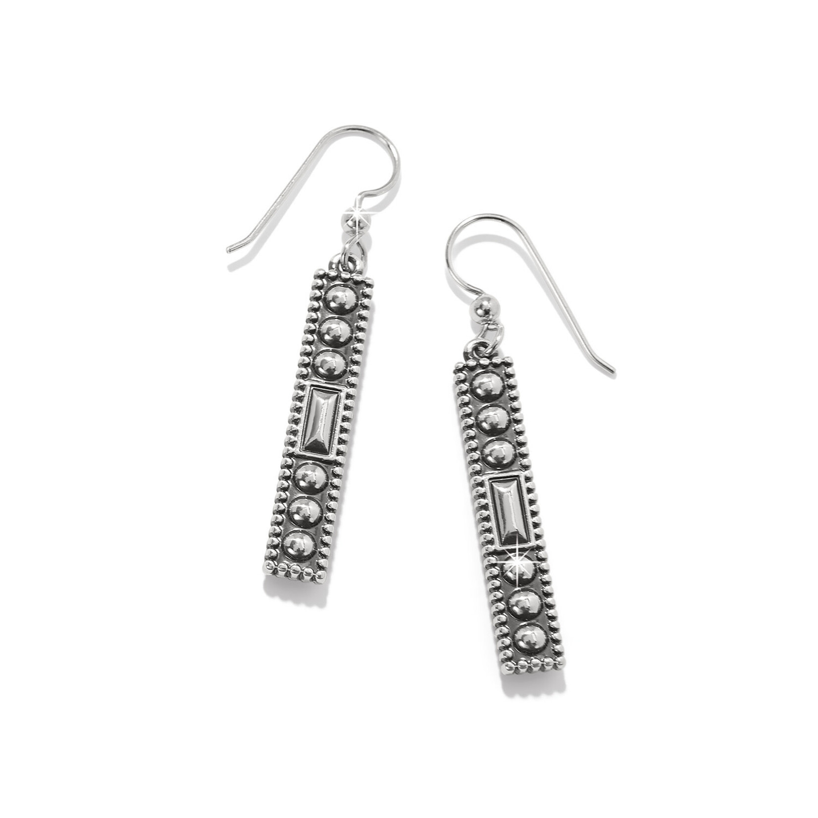 Brighton Pretty Tough Gem Black French Wire Earrings