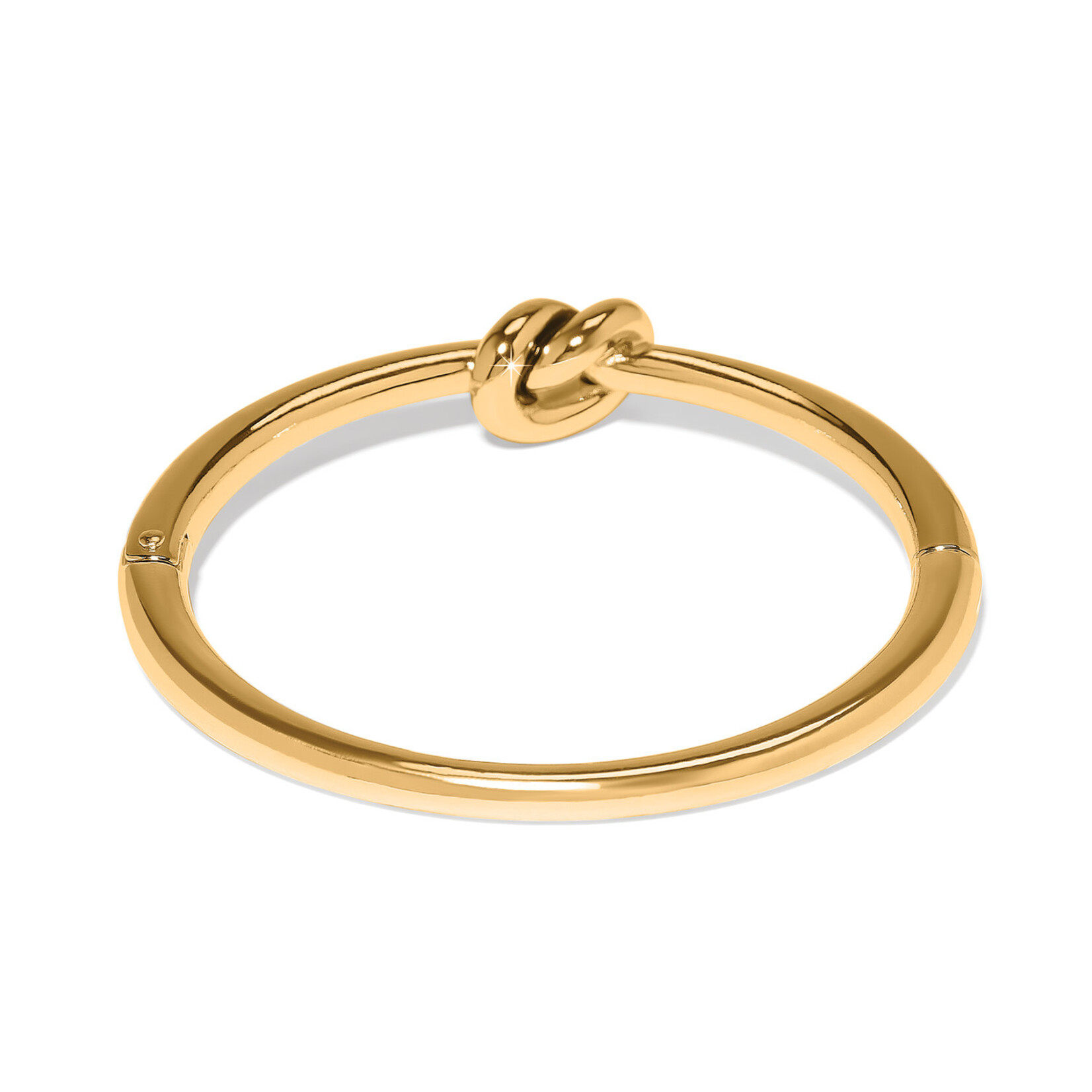 Brighton Interlok Single Knot Gold Hinged Bangle