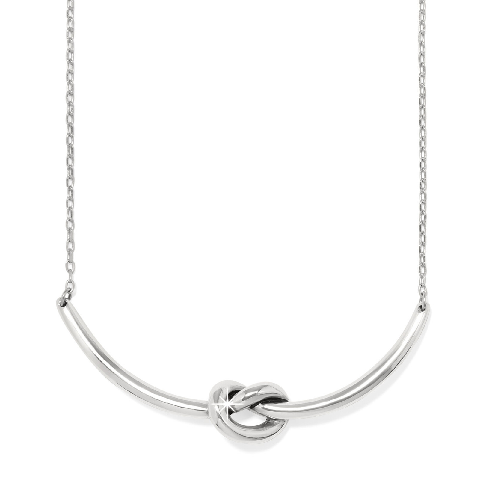 Brighton Interlok Single Knot Silver Necklace