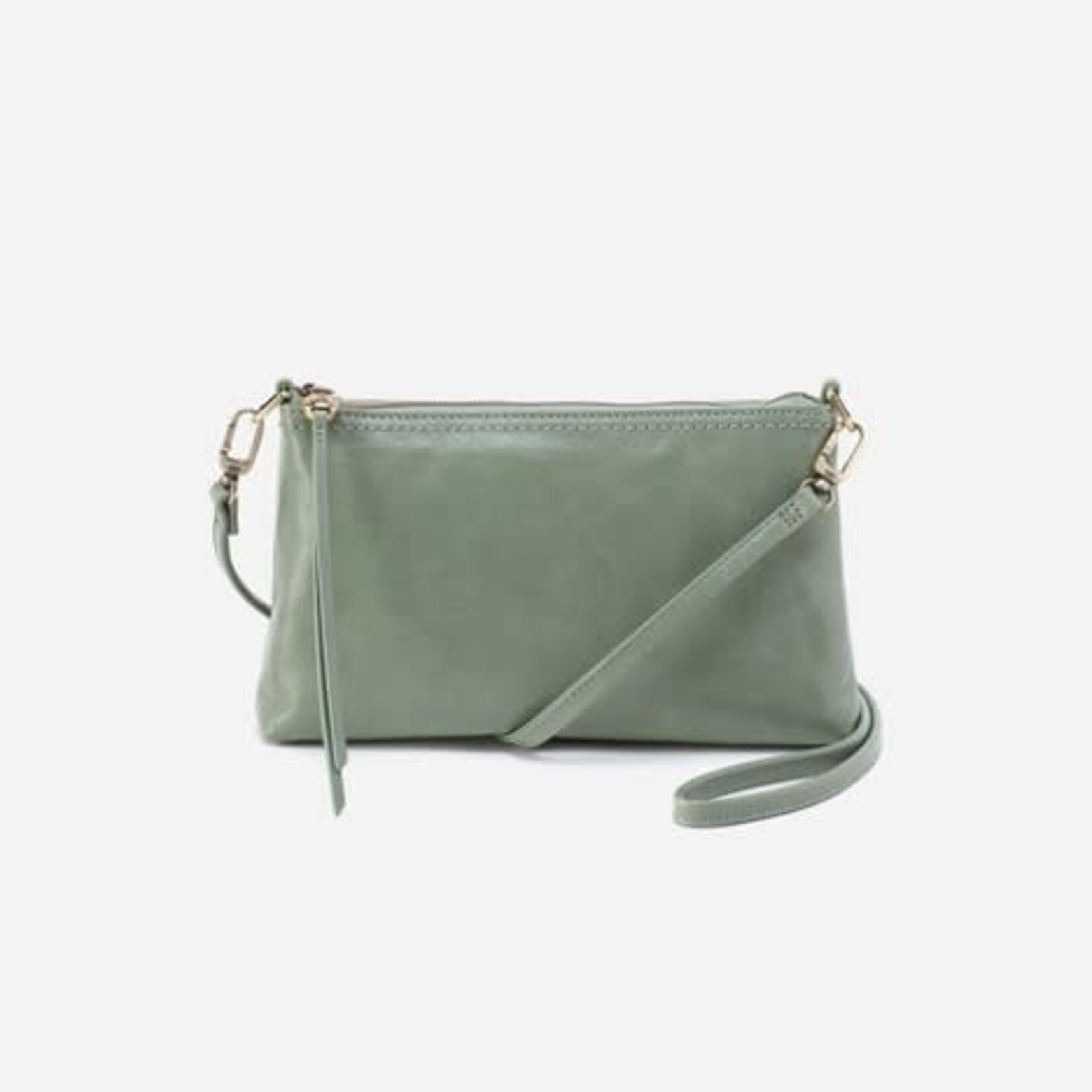 HOBO Darcy Polished Leather Crossbody in Jade