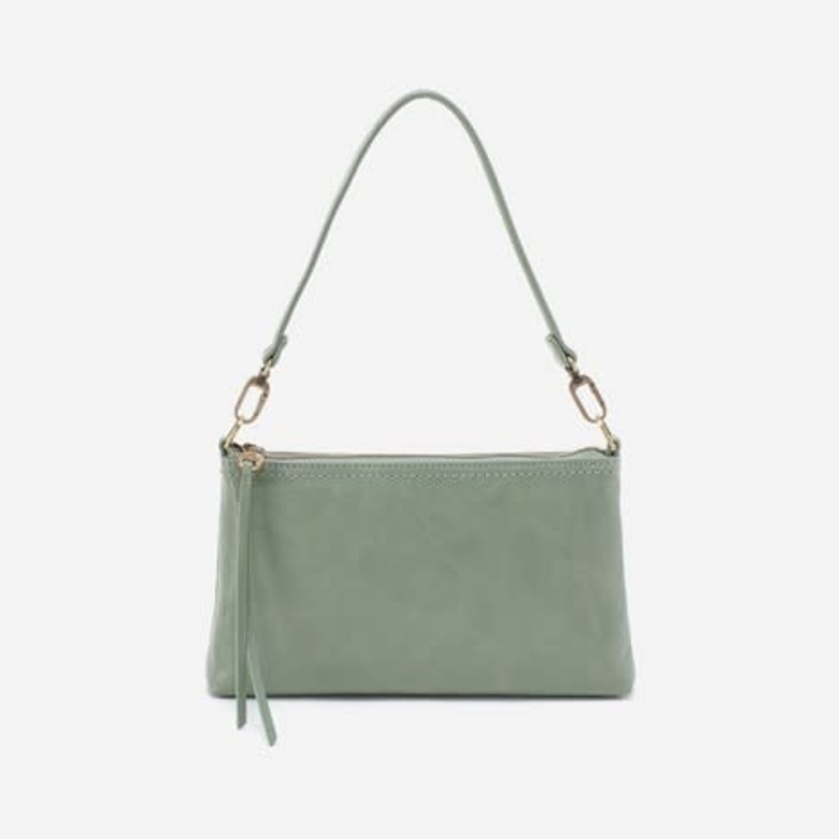 HOBO Darcy Polished Leather Crossbody in Jade